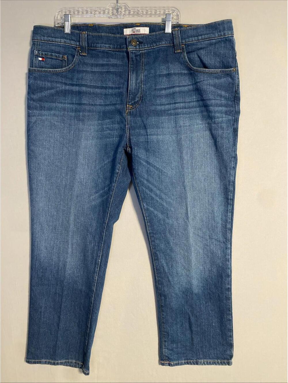 Tommy Hilfiger Jeans Mens 44 X 30 Dark Blue Denim 100% Cotton
